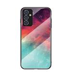 For Samsung Galaxy A82 Starry Sky Painted Tempered Glass TPU Shockproof Protective Case(Color Starry Sky)
