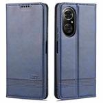 For Honor 50 SE AZNS Magnetic Calf Texture Horizontal Flip Leather Case with Card Slots & Holder & Wallet(Dark Blue)