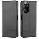 For Honor 50 SE AZNS Magnetic Calf Texture Horizontal Flip Leather Case with Card Slots & Holder & Wallet(Black)