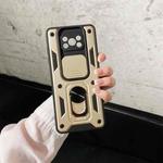 For Xiaomi Poco X3 Sliding Camera Cover Design TPU+PC Protective Case(Gold)