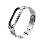 For Xiaomi Mi Band 6 / 5 / 4 / 3 Mijobs GT Metal Stainless Steel V Type Watch Band(Silver)