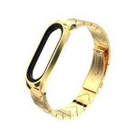 For Xiaomi Mi Band 6 / 5 / 4 / 3 Mijobs GT Metal Stainless Steel V Type Watch Band(Gold)
