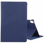 For Huawei MatePad Pro 12.6 2021 360 Degree Rotation Litchi Texture Horizontal Flip Leather Case with Holder(Dark Blue)