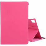 For Huawei MatePad Pro 12.6 2021 360 Degree Rotation Litchi Texture Horizontal Flip Leather Case with Holder(Rose Red)
