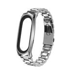 For Xiaomi Mi Band 6 / 5 / 4 / 3 Mijobs Three Beads Metal GT Stainless Steel Watch Band(Silver)