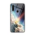 For OPPO A8 Starry Sky Painted Tempered Glass TPU Shockproof Protective Case(Bright Star)