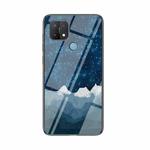 For OPPO A15 Starry Sky Painted Tempered Glass TPU Shockproof Protective Case(Star Chess Rob)