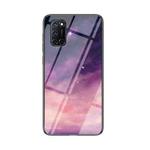For OPPO A52 Starry Sky Painted Tempered Glass TPU Shockproof Protective Case(Dream Sky)