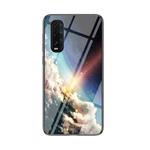 For OPPO Find X2 Starry Sky Painted Tempered Glass TPU Shockproof Protective Case(Bright Star)