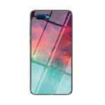 For OPPO Reno A Starry Sky Painted Tempered Glass TPU Shockproof Protective Case(Color Starry Sky)