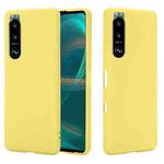 For Sony Xperia 5 III Solid Color Liquid Silicone Dropproof Full Coverage Protective Case(Yellow)