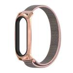 For Xiaomi Mi Band 6 / 5 / 4 / 3 Mijobs GT Nylon Loop Watch Band(Pink Sand Rose Gold)