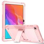 For Huawei MatePad T 10s Silicone + PC Shockproof Protective Case with Holder(Rose Gold)