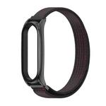 For Xiaomi Mi Band 6 / 5 / 4 / 3 Mijobs Nylon Loop Plus Watch Band Watch Band(Black Red)