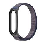 For Xiaomi Mi Band 6 / 5 / 4 / 3 Mijobs Nylon Loop Plus Watch Band Watch Band(Midnight Blue Black)