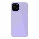 For iPhone 13 mini Solid Color Liquid Silicone Shockproof Protective Case (Light Purple)