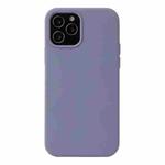 For iPhone 13 mini Solid Color Liquid Silicone Shockproof Protective Case (Lavender Grey)