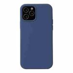 For iPhone 13 Solid Color Liquid Silicone Shockproof Protective Case(Diamond Blue)