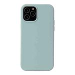 For iPhone 13 Pro Solid Color Liquid Silicone Shockproof Protective Case (Emerald Green)