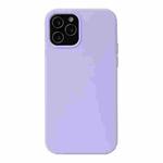 For iPhone 13 Pro Solid Color Liquid Silicone Shockproof Protective Case (Light Purple)