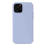 For iPhone 13 Pro Max Solid Color Liquid Silicone Shockproof Protective Case (Lilac Purple)