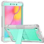 For Samsung Galaxy Tab A 8.0 2019 Silicone + PC Shockproof Protective Case with Holder(Gray + Green)
