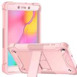 For Samsung Galaxy Tab A 8.0 2019 Silicone + PC Shockproof Protective Case with Holder(Rose Gold)