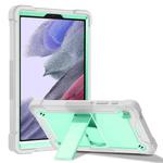 For Samsung Galaxy Tab A7 Lite T225/T220 Silicone + PC Shockproof Protective Case with Holder(Gray + Green)