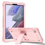 For Samsung Galaxy Tab A7 Lite T225/T220 Silicone + PC Shockproof Protective Case with Holder(Rose Gold)