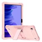 For Samsung Galaxy Tab A7 10.4 (2020) Silicone + PC Shockproof Protective Case with Holder(Rose Gold)