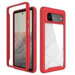 For Google Pixel 6 Starry Sky Solid Color Series Shockproof PC + TPU Case(Red)