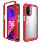 For OPPO A54 5G / A74 5G Starry Sky Solid Color Series Shockproof PC + TPU Case(Red)