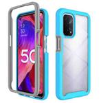 For OPPO A54 5G / A74 5G Starry Sky Solid Color Series Shockproof PC + TPU Case(Light Blue)