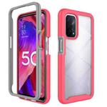 For OPPO A54 5G / A74 5G Starry Sky Solid Color Series Shockproof PC + TPU Case(Rose Red)