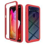 For TCL 10L Starry Sky Solid Color Series Shockproof PC + TPU Case(Red)