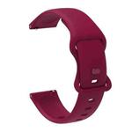 20mm For Amazfit GTS 2e Butterfly Buckle Silicone Watch Band(Wine Red)