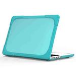 TPU + PC Two-color Anti-fall Laptop Protective Case For MacBook Pro Retina 15.4 inch A1398(Sky Blue)