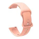 20mm For Garmin Venu / Samsung Galaxy Watch Active 2 Universal Inner Back Buckle Perforation Silicone Watch Band(Pink)