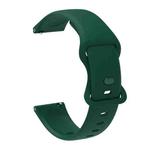 20mm For Garmin Venu / Samsung Galaxy Watch Active 2 Universal Inner Back Buckle Perforation Silicone Watch Band(Army Green)