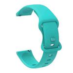 22mm For Apex 46mm /  Apex Pro / Ticwatch Pro 3 Universal Inner Back Buckle Perforation Silicone Watch Band(Mint Green)