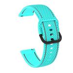 20mm For Samsung Galaxy Watch Active 2 Two-color Stitching Silicone Watch Band(Mint Green)