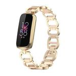 For Fitbit Luxe Special Edition Metal Bracelet Watch Band(Champagne Gold)