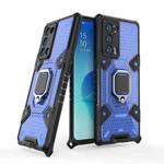For OPPO Reno6 Pro+ 5G Space PC + TPU Ring Holder Protective Case(Blue)