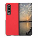 For Samsung Galaxy Z Fold3 5G Cross Texture Shockproof Protective Leather Case(Red)