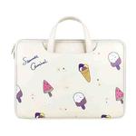 ST01KT Lightweight PU Printed Laptop Bag, Size:14.1-15.4 inch(Ice Cream)