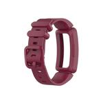 Smart Watch Silicon Watch Band for Fitbit Inspire HR(Wire Red)