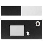 ZD01 Double-sided PU Mouse Pad Table Mat, Size: 90 x 40cm(Silver+Black)
