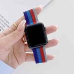 Four-colors Milanese Watch Band For Apple Watch Series 8&7 41mm / SE 2&6&SE&5&4 40mm / 3&2&1 38mm(Purple Blue Red Silver)