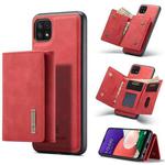 For Samsung Galaxy A22 5G DG.MING M1 Series 3-Fold Multi Card Wallet  Back Cover Shockproof Case with Holder Function(Red)