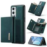 For OnePlus 9 Pro DG.MING M1 Series 3-Fold Multi Card Wallet  Back Cover Shockproof Case with Holder Function(Green)